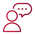 Icon_ White_ Messages People Person Bubble Oval 1 Streamline Streamline Light 3.0